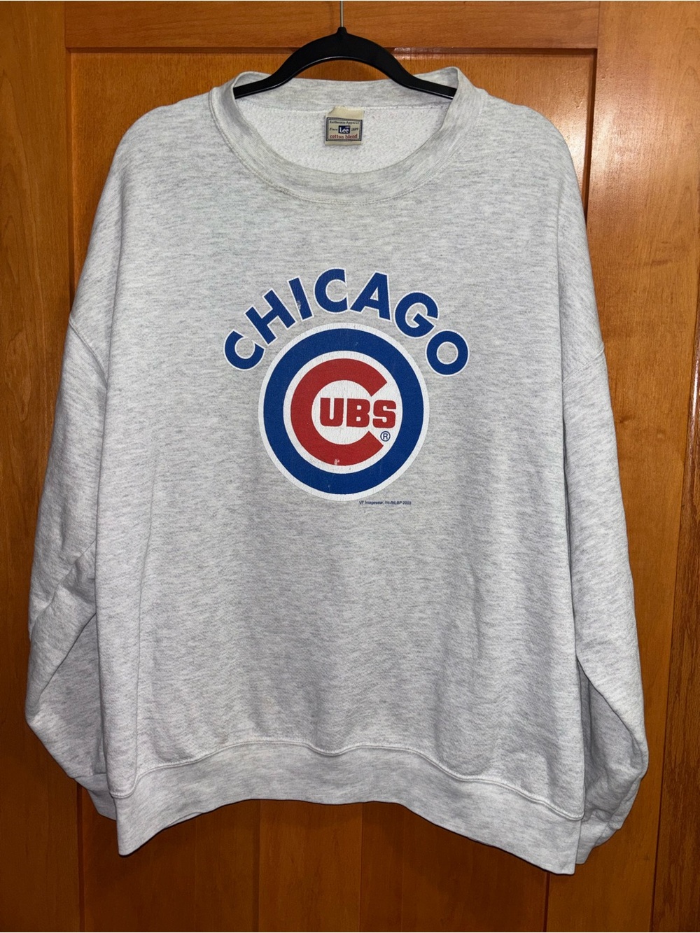 Vintage Chicago Cubs Baseball Gray Crewneck Sweatshirt 2003 LEE mens Size XL